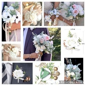 WEDDING-Bridal party floral bundle-Ivory /Nude and blush